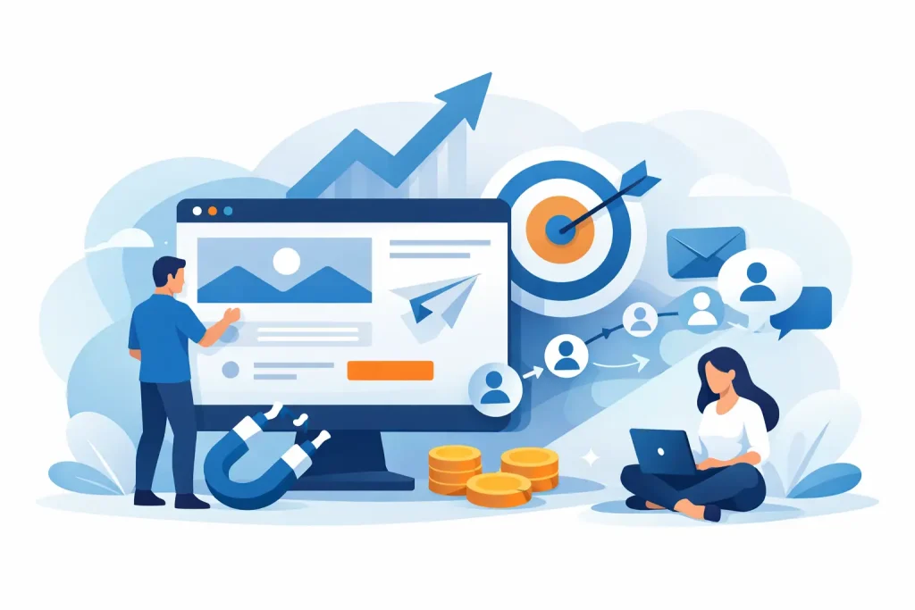 בניית דף נחיתה ממיר שמביא פניות