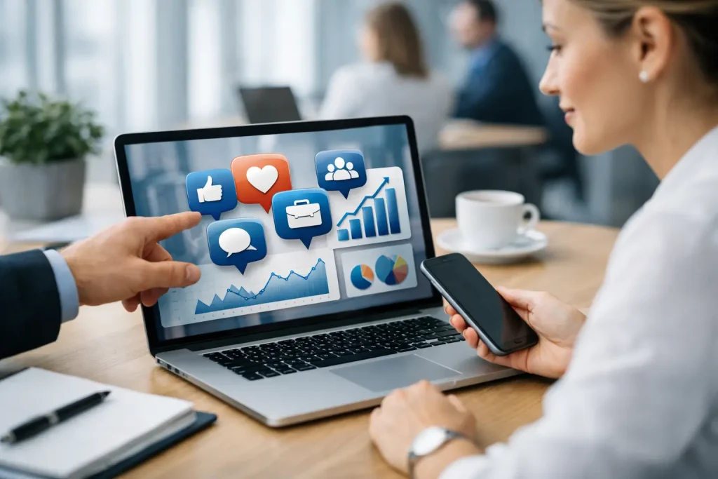 ניהול סושיאל לעסקים B2B שעובד באמת. תמונת אילוסטרציה מתוך מאמר של דורון פדלון