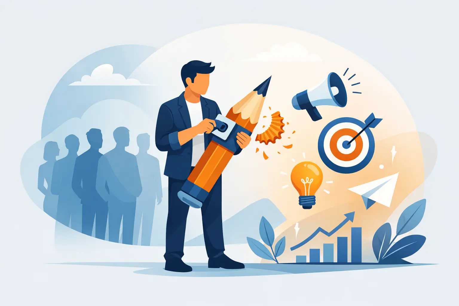 איך לחדד מסר שיווקי בלי להישמע כמו כולם. תמונת אילוסטרציה למאמר מאת דורון פדלון