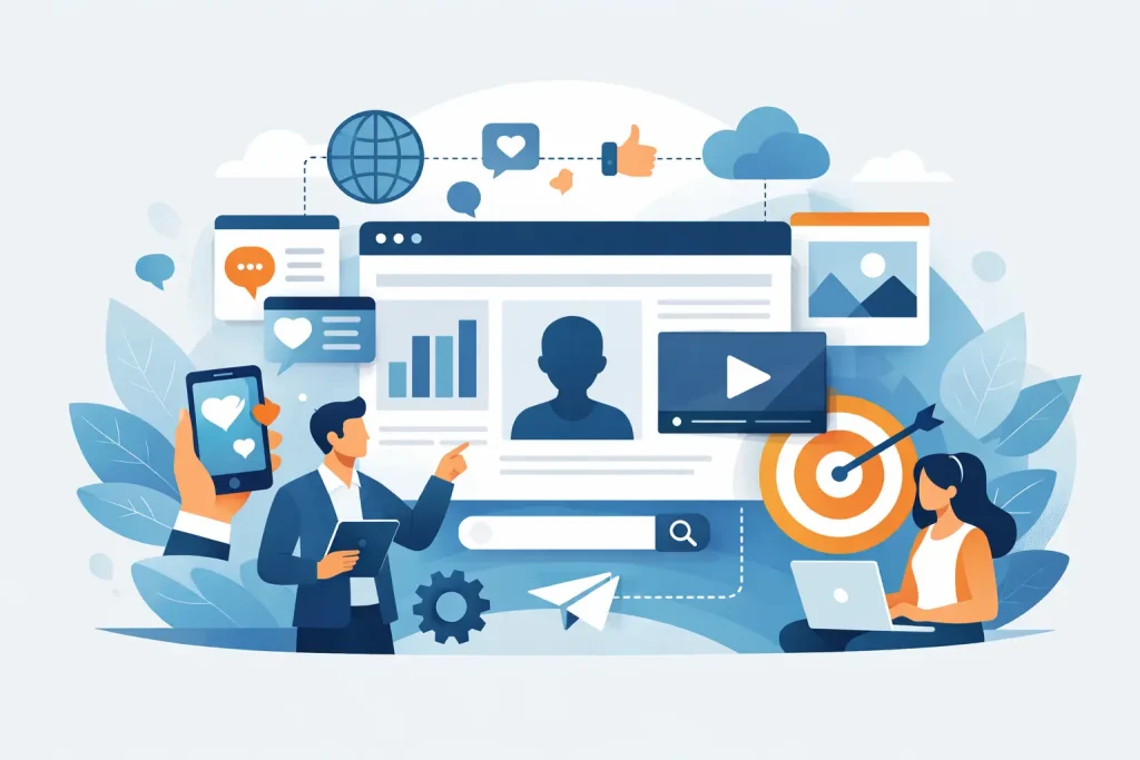 איך מנהלים נוכחות דיגיטלית אחידה נכון. תמונת אילוסטרציה מתוך מאמרו של דורון פדלון