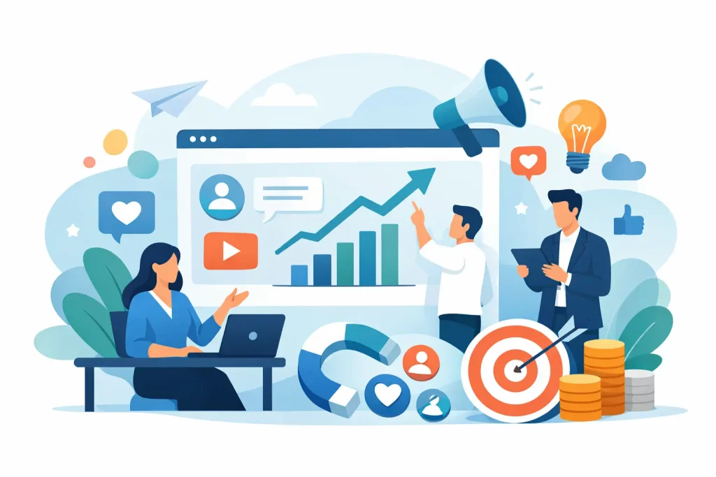 ניהול סושיאל שמייצר נוכחות וגם תוצאות. תמונת אילוסטרציה מתוך מאמרו של דורון פדלון