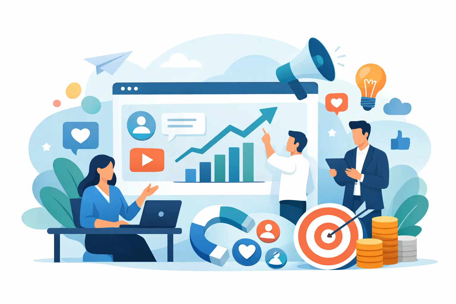 ניהול סושיאל שמייצר נוכחות וגם תוצאות. תמונת אילוסטרציה מתוך מאמרו של דורון פדלון